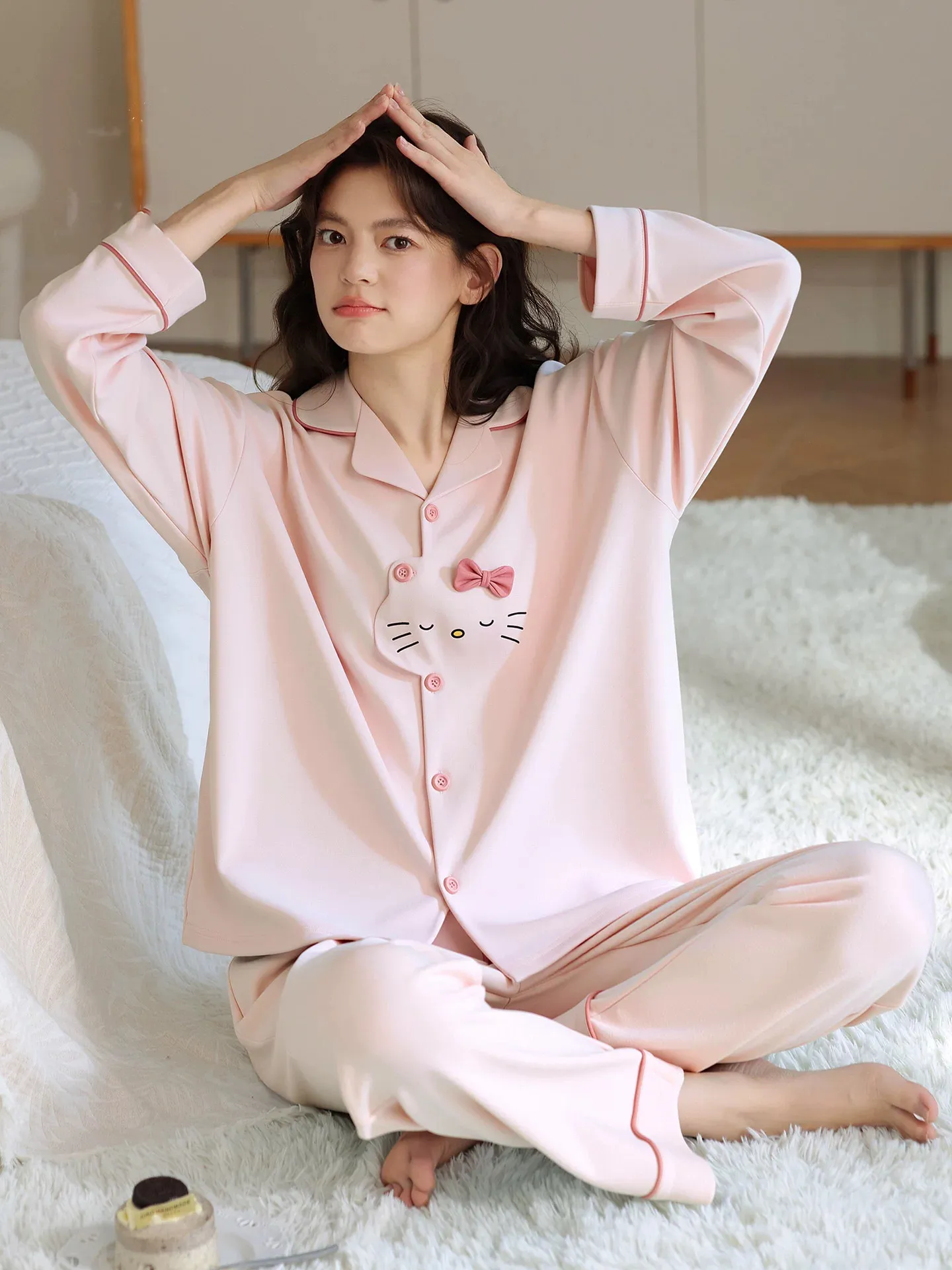 delizioso-completo-da-notte-con-stampa-cardigan-aperto-a-maniche-lunghe-abbigliamento-comodo-e-ampio-per-la-casa-ideale-per-le-donne-realizzato-in-morbido-cotone-traspirante