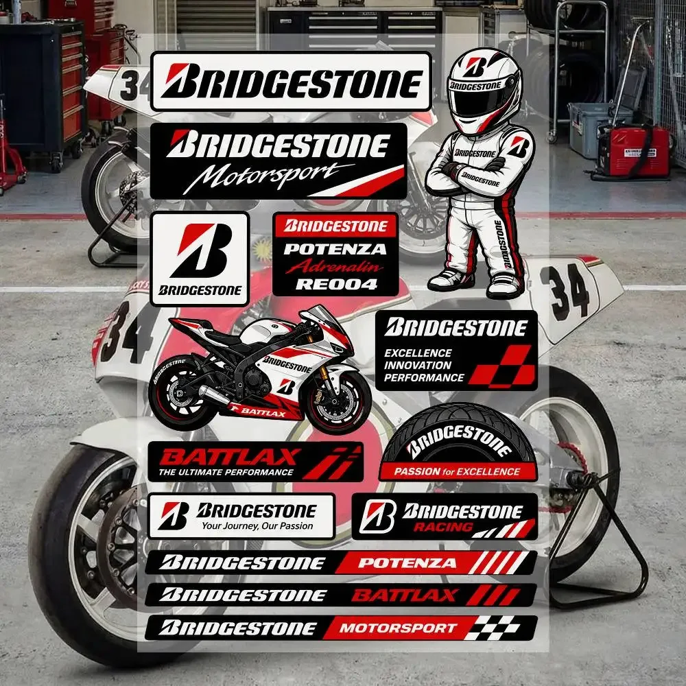 Pegatinas de PVC Impermeables con Diseño de Grafiti Estético Bridgestone para Coche, Motocicleta, Patineta, Casco, Cuaderno
