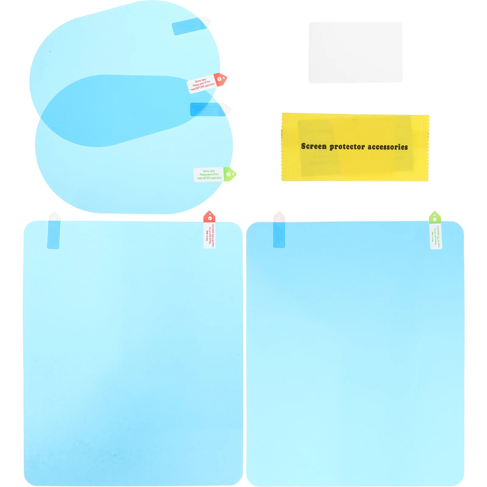 

4pcs Car Rearview Mirror Film Anti-Fog Waterproof Rain Repellent Side Window Protection For Suv Motorcycle Trucks Auto Glass