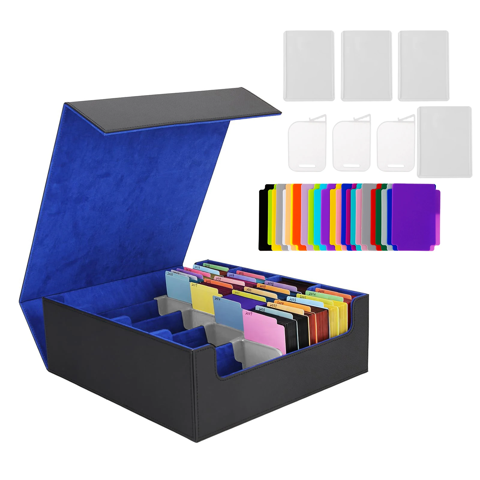 Karten-Aufbewahrungsbox mit mehreren Trennwänden, Argonomie-Kartendecks zur Organisation und Organisation Ihrer Strategiekartendecks