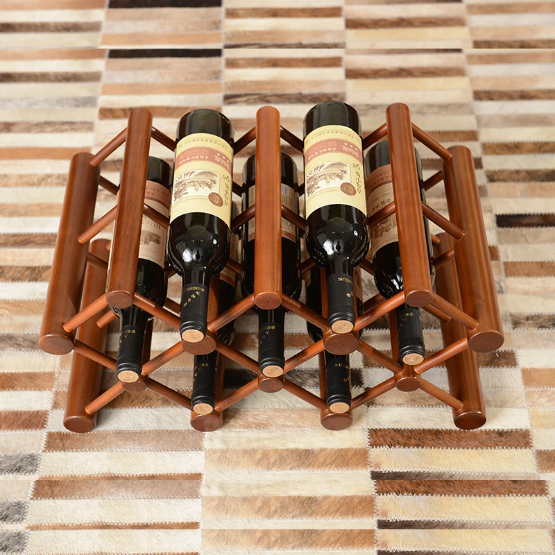 

All Solid Wood Wine Rack, Gold Silk Teak Honeycomb Wine Rack, Wine Rack, Modern New Chinese Furniture