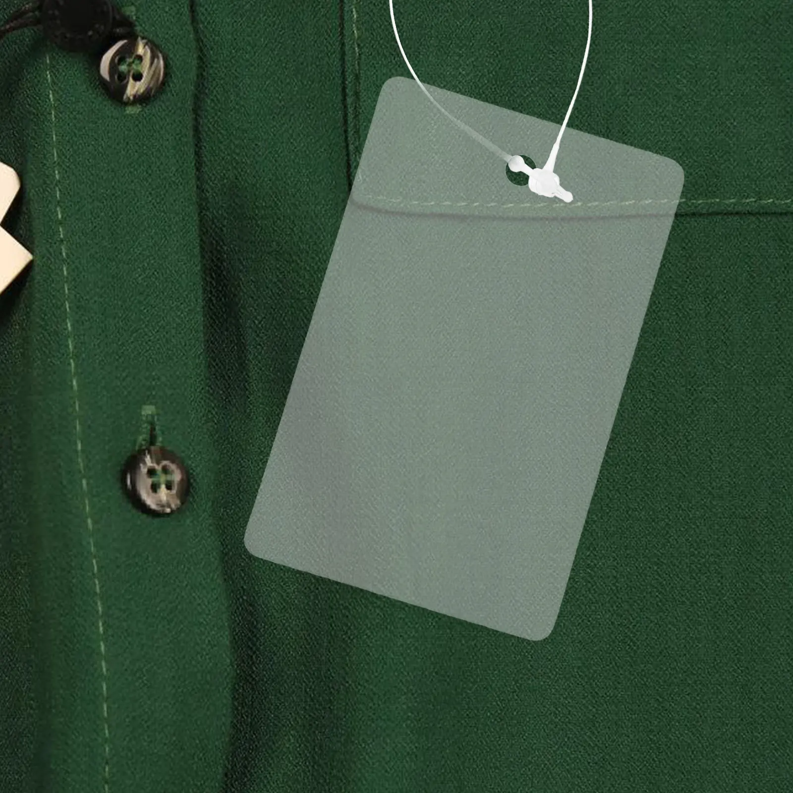 50Pcs Thick PVC Hang Tags Transparent Blank Plastic Cards Prepunched Hole for Retail Jewelry Labeling Multi-Function Message