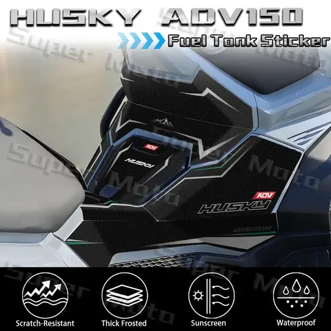 For SYM Husky ADV150 adv 150 Motorcycle Tank Pad Thick Frosted Stickers Scooter Protector Traction Decal Accessories Waterproof