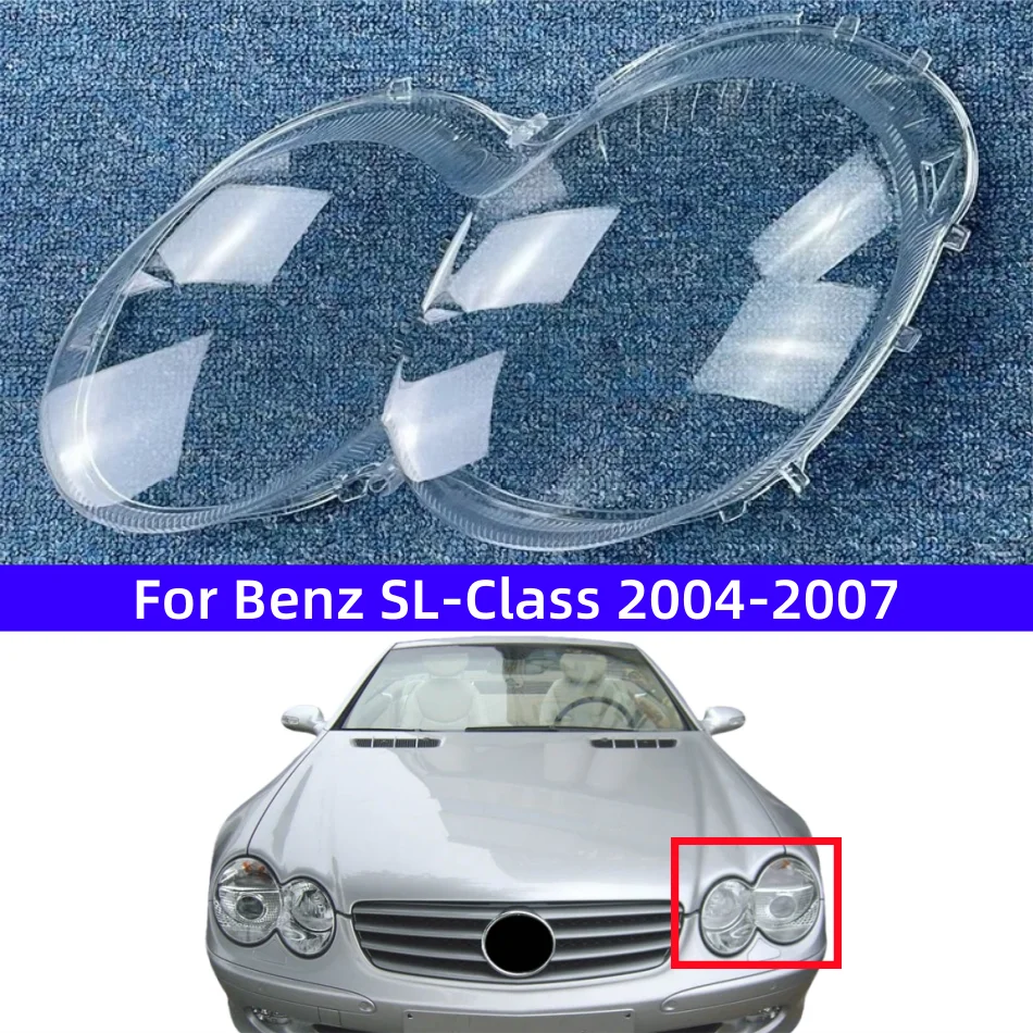 

For Mercedes Benz SL Class 2004 to 2007 Car Products Headlights Lamp Glass Replace The Original Lens