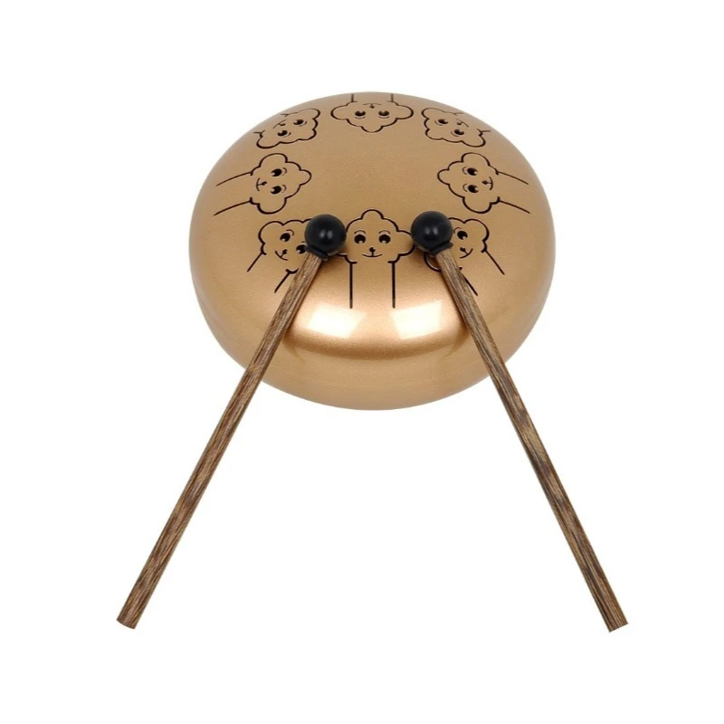 

Hollow 5.5 inch Ethereal Drum Steel Tongue Drum Adult Children Beginner Percussion Sanskrit