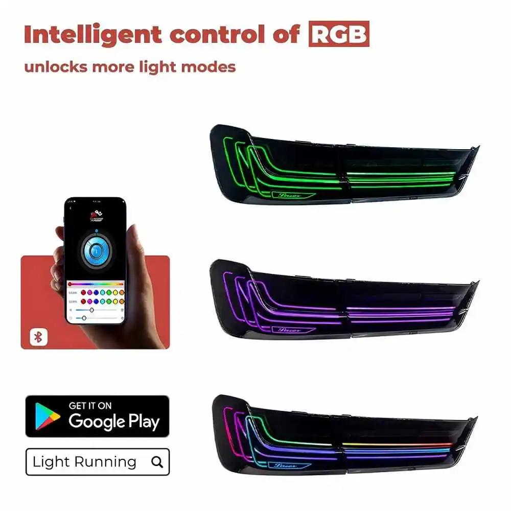 Светодиодные задние фонари RGB для BMW 3 серии M3 G20 G80 2020-2024, новое обновление, задние фонари в лазерном стиле CSL