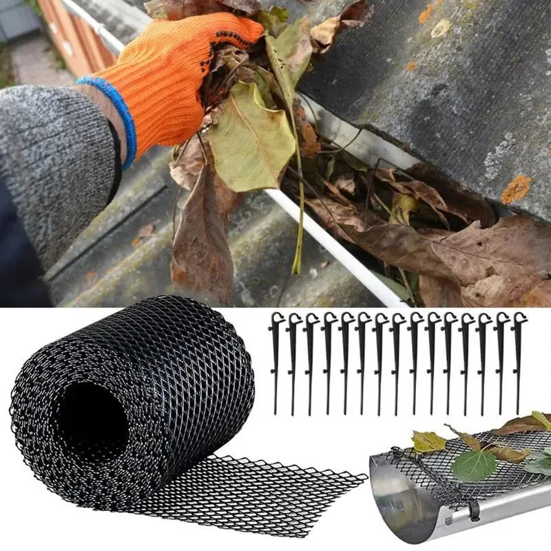 Protector Shelter Leaf Residue Prevent Leaves Or Debris Clogged Water Pipes For Gutter Downspout And Drain