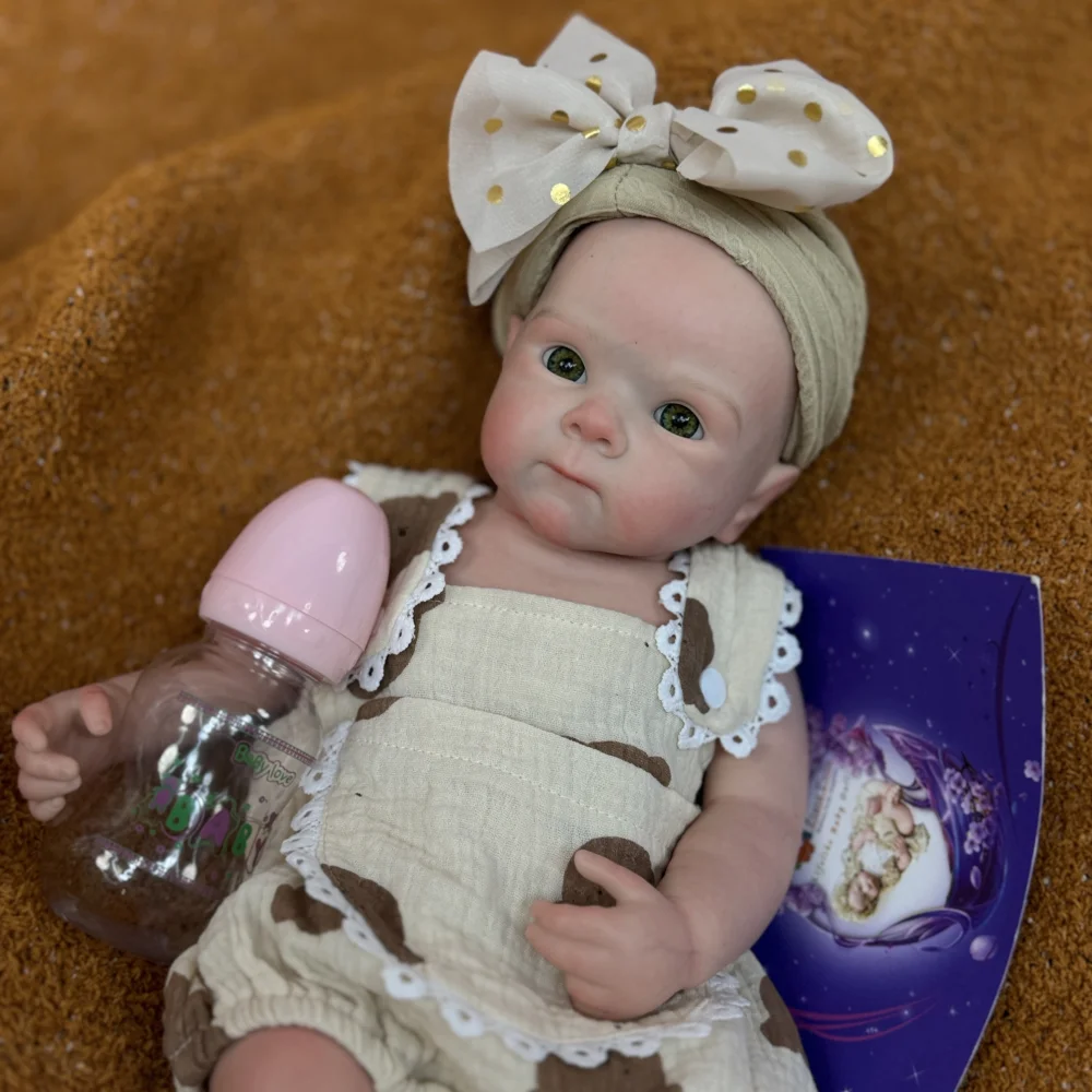 18 Inch Bettie Full Body Silicone Reborn Baby Girl Doll Real Big Eyes Lifelike Newborn Doll Collectible Toy Birthday Gift