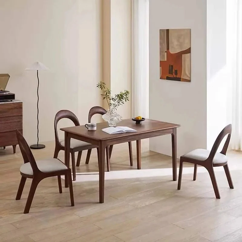 كراسي طاولة طعام فاخرة داخلية فريدة من نوعها خشبية لتوفير المساحة طاولات المطاعم الإبداعية الحديثة Mesas De Comedor المنتجات المنزلية #5