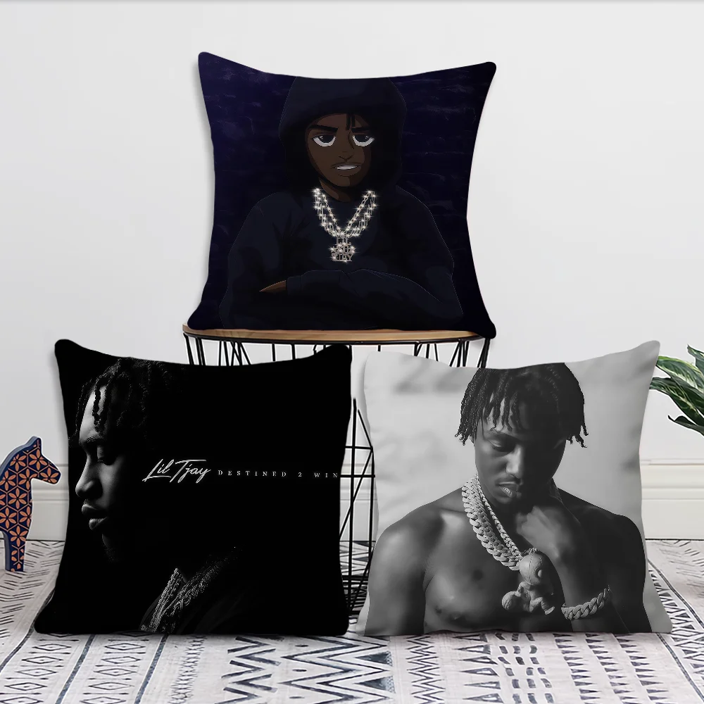 Rapper L-Lil T-Tjay Farewell Cushion Cover For Pillow Printing Sofa Decoration Home Car Room Coffee Shop Office NordicSimplicity
