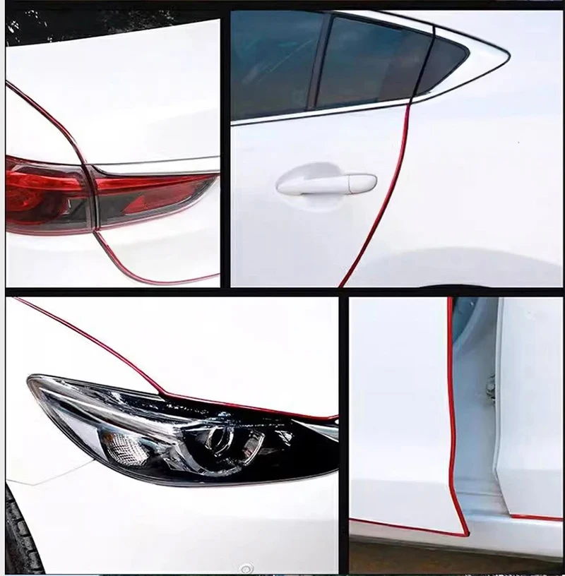 2/5/10M Auto Tür Rand Scratch Protector DIY Trim Streifen Schutz Abdeckung Streifen Rolle Chrom Styling form Trim Streifen – Detail 8