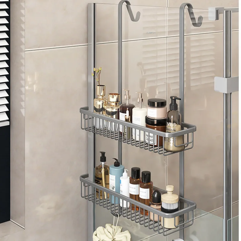 Mobile Bathroom Hanging Basket No-Drill Storage Rack Enlarged Thickened Organizer Waterproof Rustproof Shelf Washbasin Storage