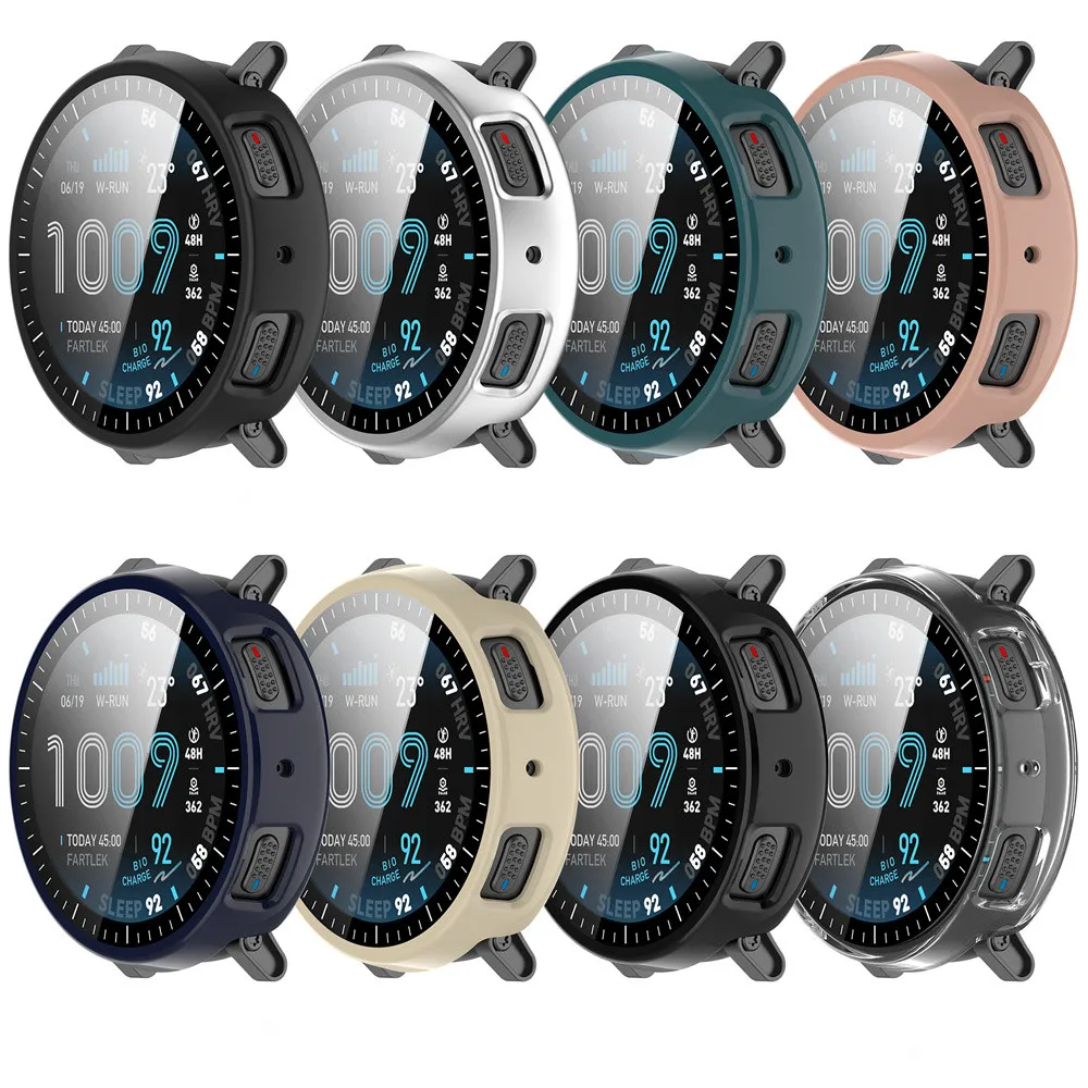 

Protective Case for Huami Amazfit Active Max A2557 Watch PC Tempered Glass Case Full Cover Screen Protector Hard Shell