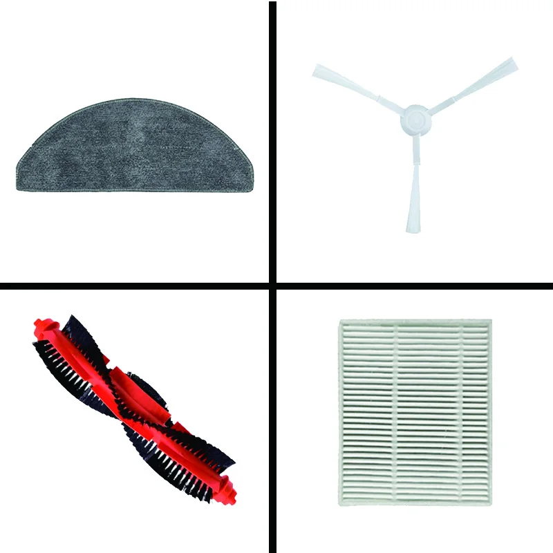 Multi-pack accessoires voor Xiaomi E12 E10 B112 veegmachine, hoofd-/zijborstel + HEPA-filter + dweildoek, verlengt de levensduur van de robot