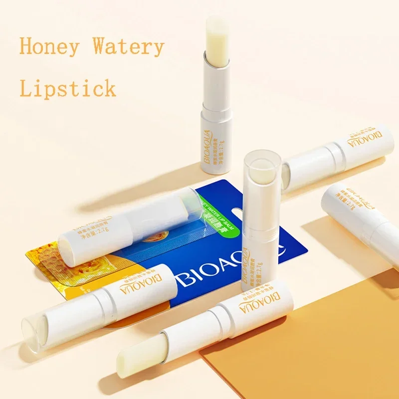 BIOAQUA Aloe Honey  Strawberry Moisturizing Natural Lip Balm Long Lasting Nourish Protect Improves Chapped Dryness Delicate