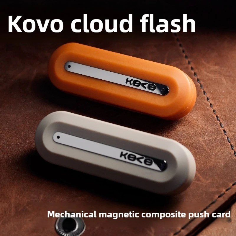 

KOVO EDC Cloud Lightning Wooden Mechanical Segment Magnetic Buckyball Fingertip Push Card Decompression Toy