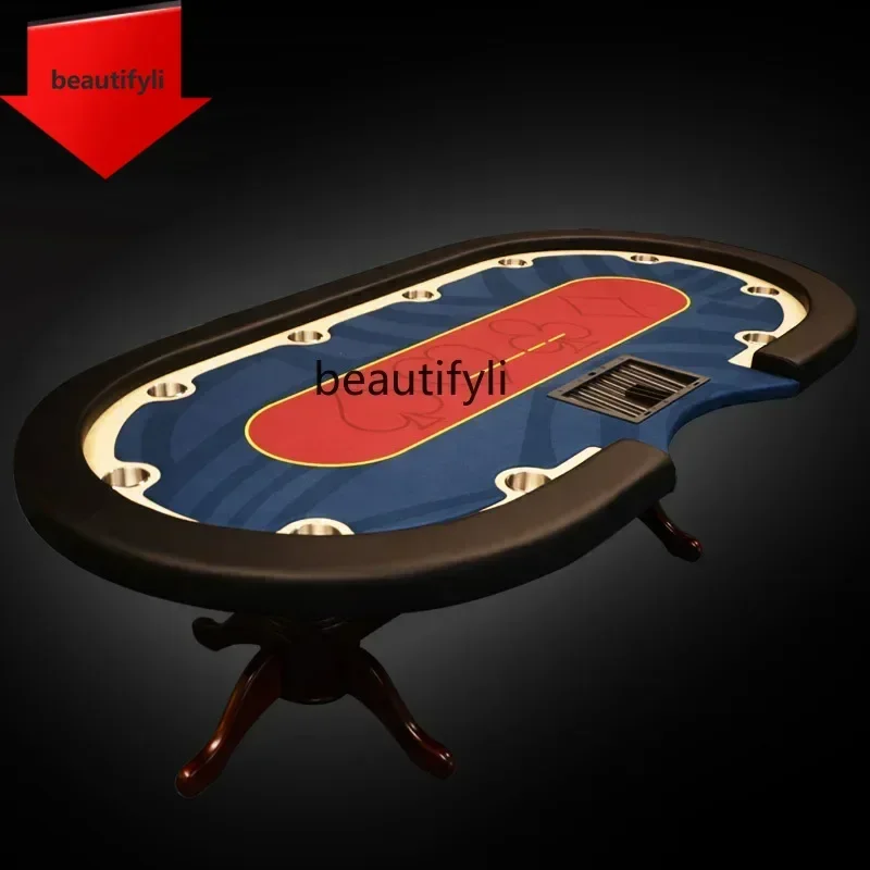 new Modern Poker Table Club Dedicated High-End Poker Table Solid Wood Tiger Foot Table ss 8617