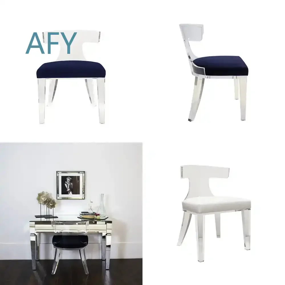 Acrylic Transparent Modern Minimalist Dining Chair for Contemporary Home Decor Designer Desk Chair for Model Room