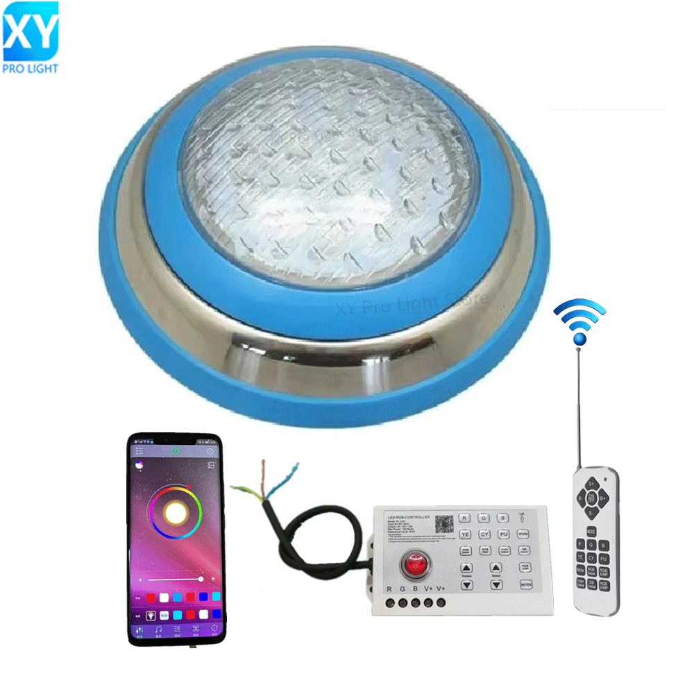 

25W RGB LED Swimming Pool Light Bluetooth APP Control 12W DC12V 18W Outdoor RGB UnderWater Light Pond LED Piscina Luz Spotlight
