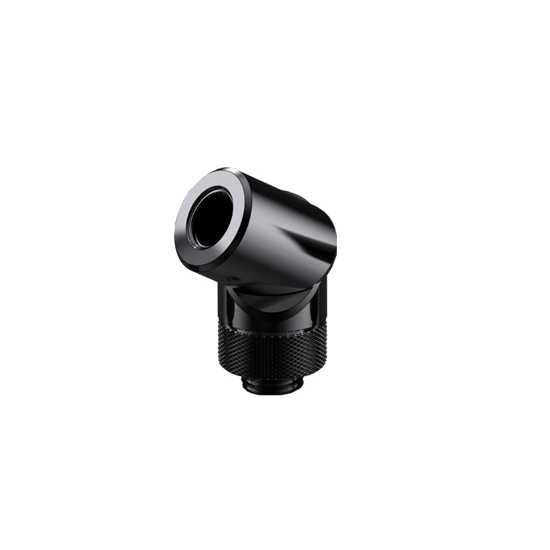 Granzon G1/4'' Multi-direction Rotary Fittings 360 Degree Split Fitting Adapter Male To Famale Connector Black / Silver / GD-SK