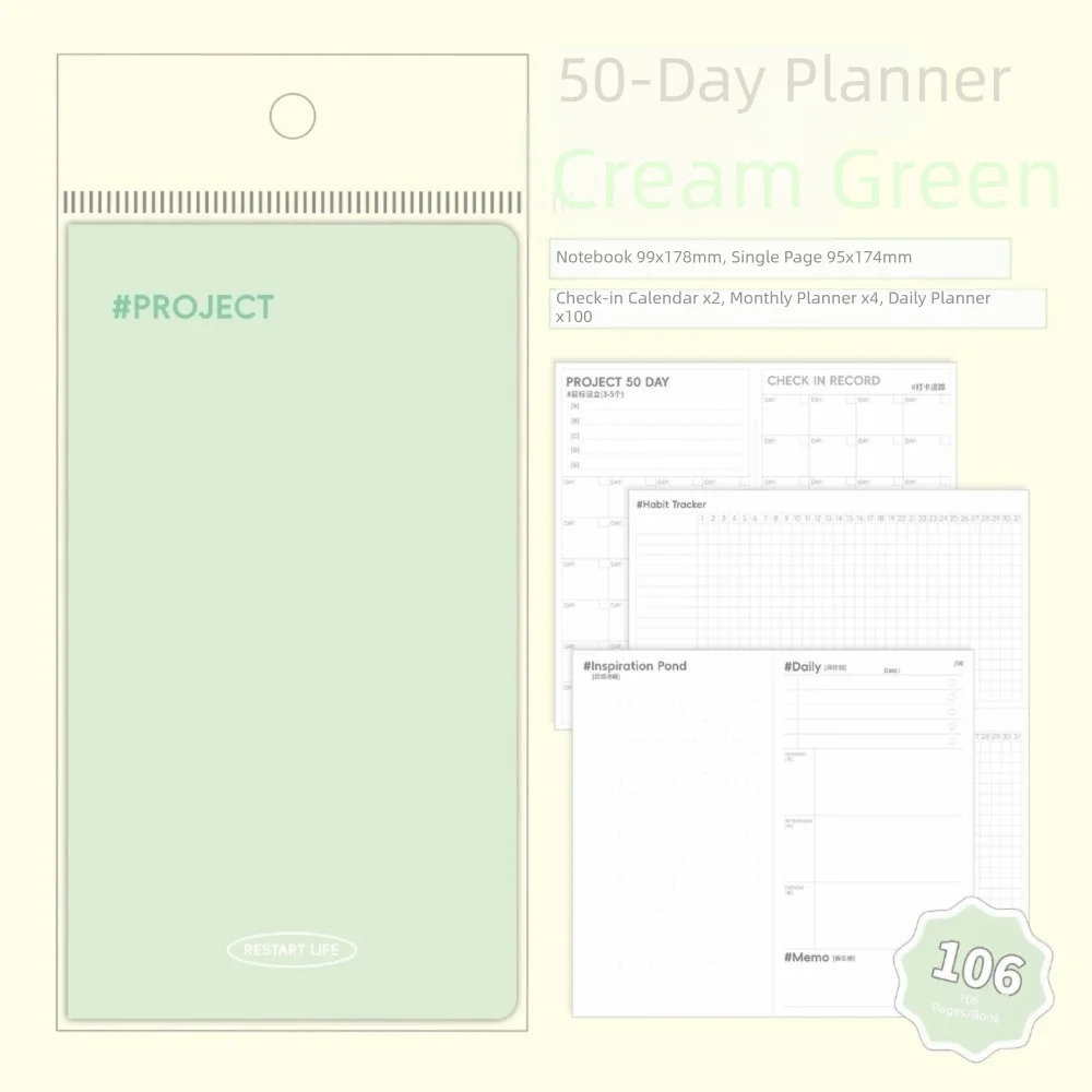 Presentes Mini Timeeline Week Plan Livro Portátil À Prova D 'Água 2026 Planejador Semanal Bolso Notebook