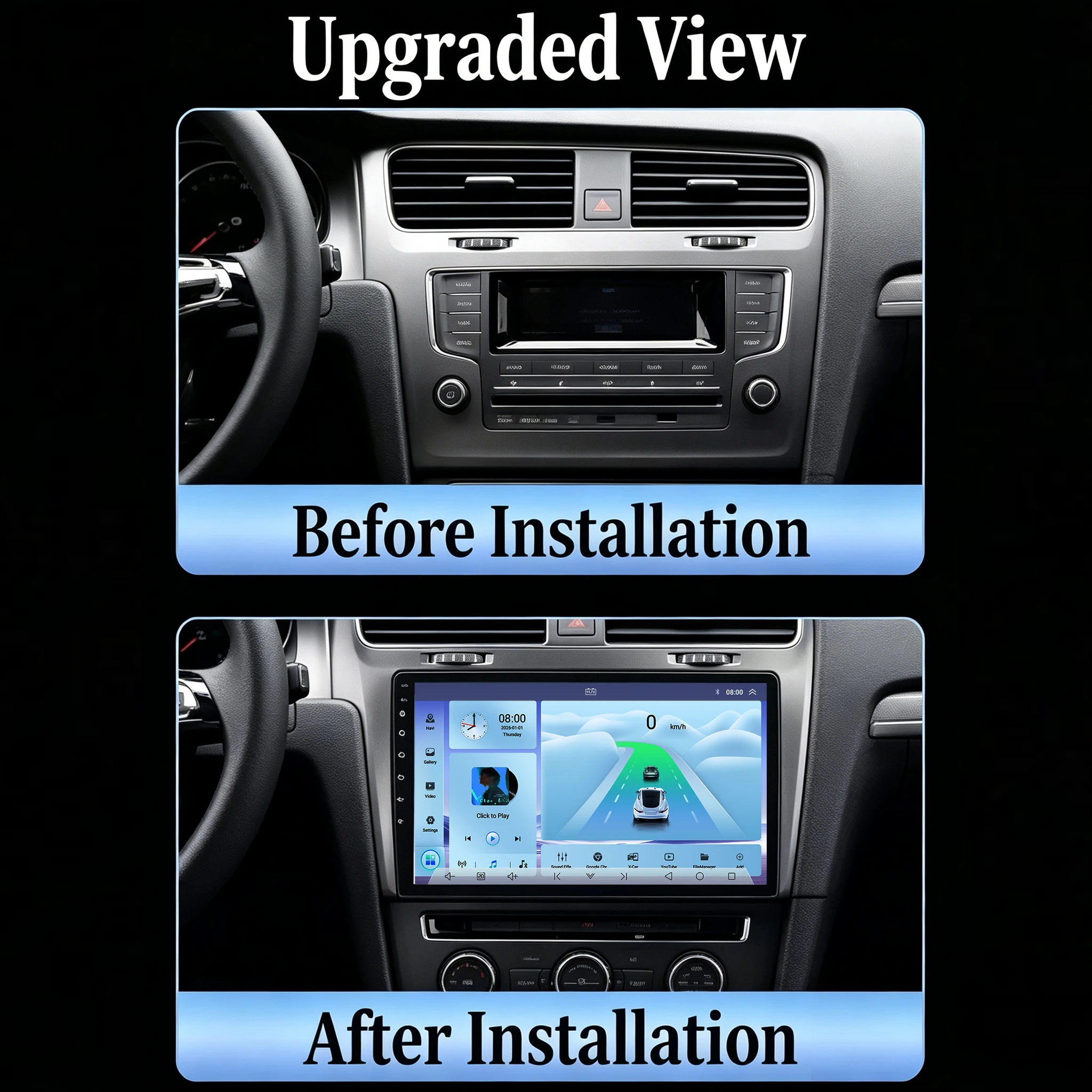 Cortex-A76 Octa-Core Android 16 Car Radio For Volkswagen VW Golf 7 MK7 GTI 2012-2021 Multimedia GPS Video Player Navigation DVD