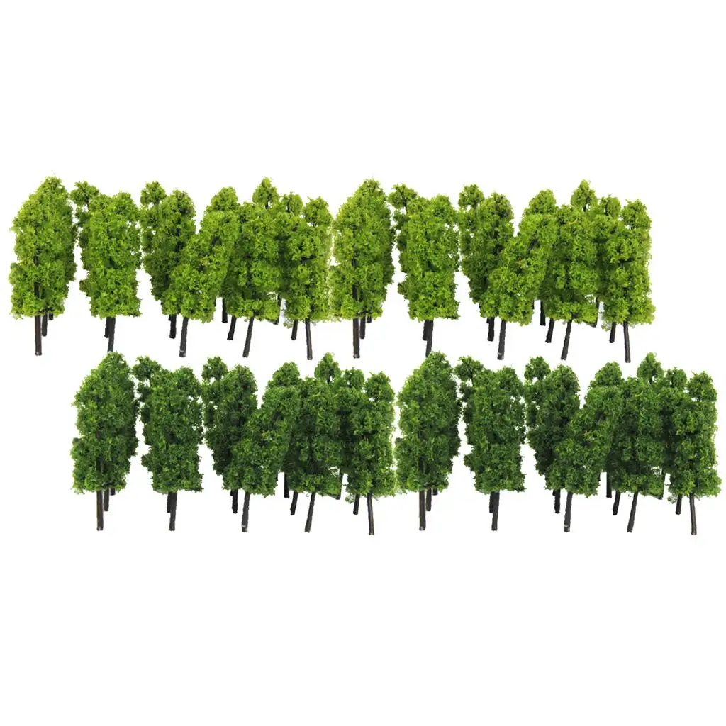 40 peças escuras 7.7cm/3 polegadas modelo árvores layout arquitetura edifícios diorama wargame vegetação