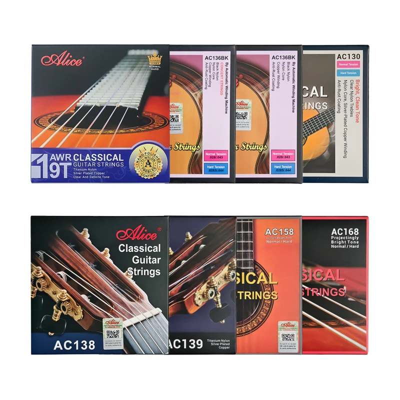 Alice Classical Guitar Strings Collection Normal/Hard Tension Strings Multifilament Nylon Core Guitar Accessories