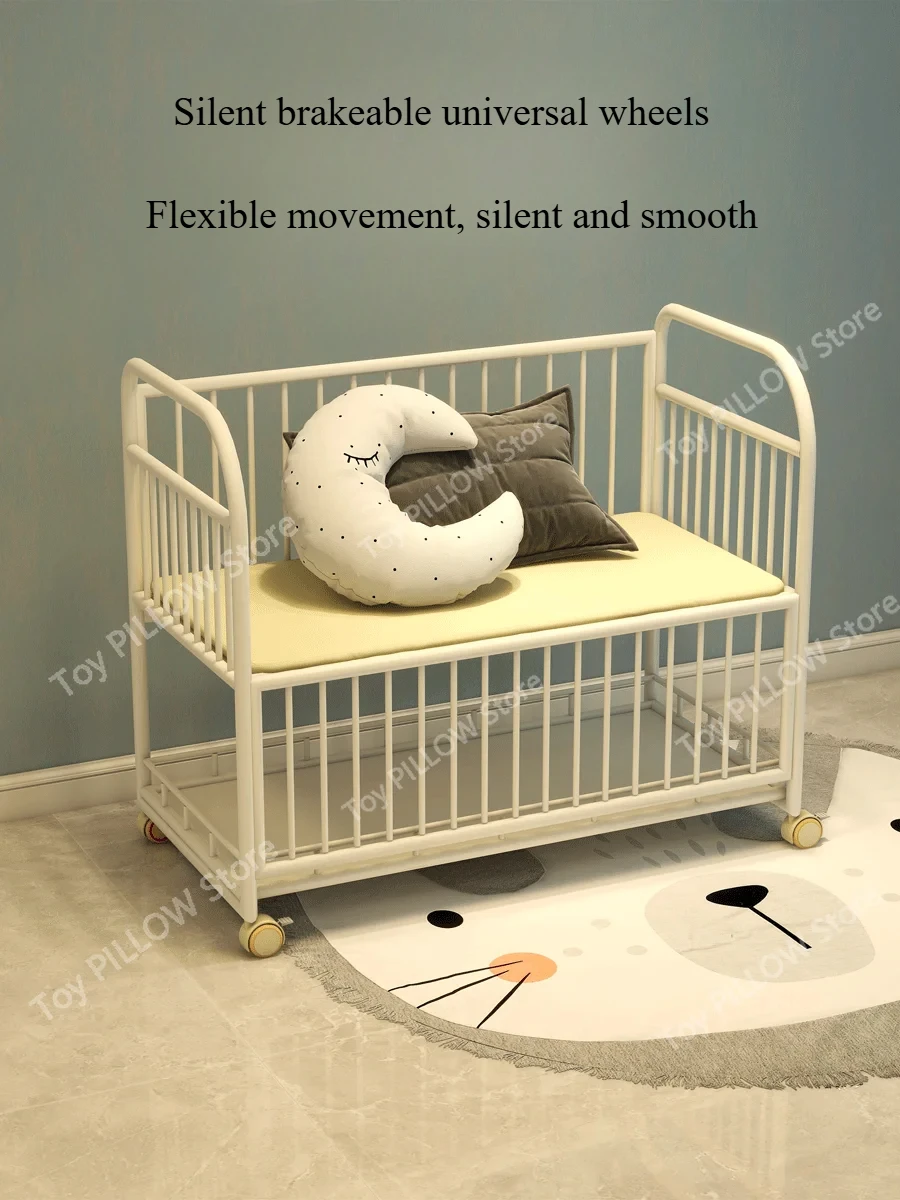 Movable crib formaldehyde-free confinement center newborn  multifunctional wrought iron environmentally friendly