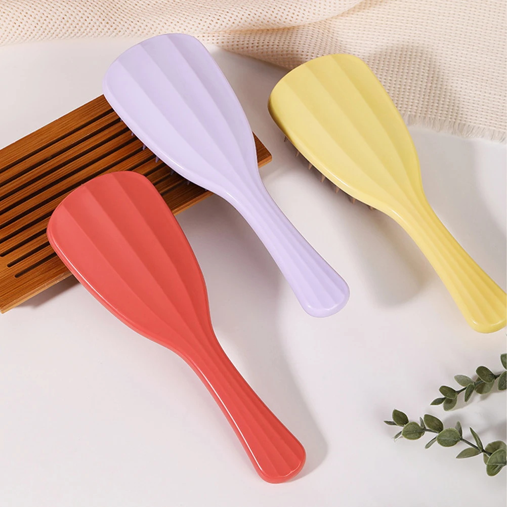 

3 Pcs Shampoo Comb Hair Detangler Bath Brush/Massage for Haircutting Barber Tpr