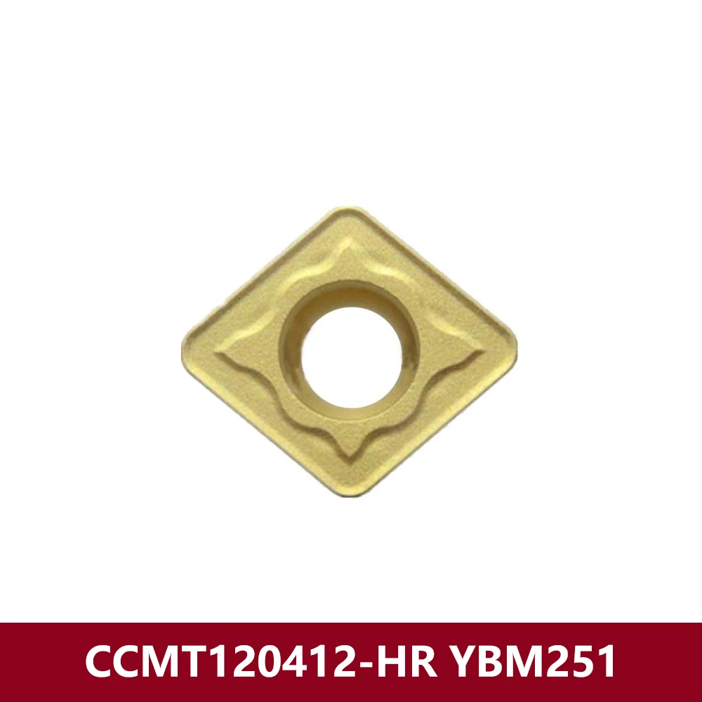 Original CCMT120412-HR YBM251 CNC Lathe Cutter CCMT433-HR Carbide Inserts CCMT 120412 HR CCMT120412 CCMT1204 For Stainless Steel