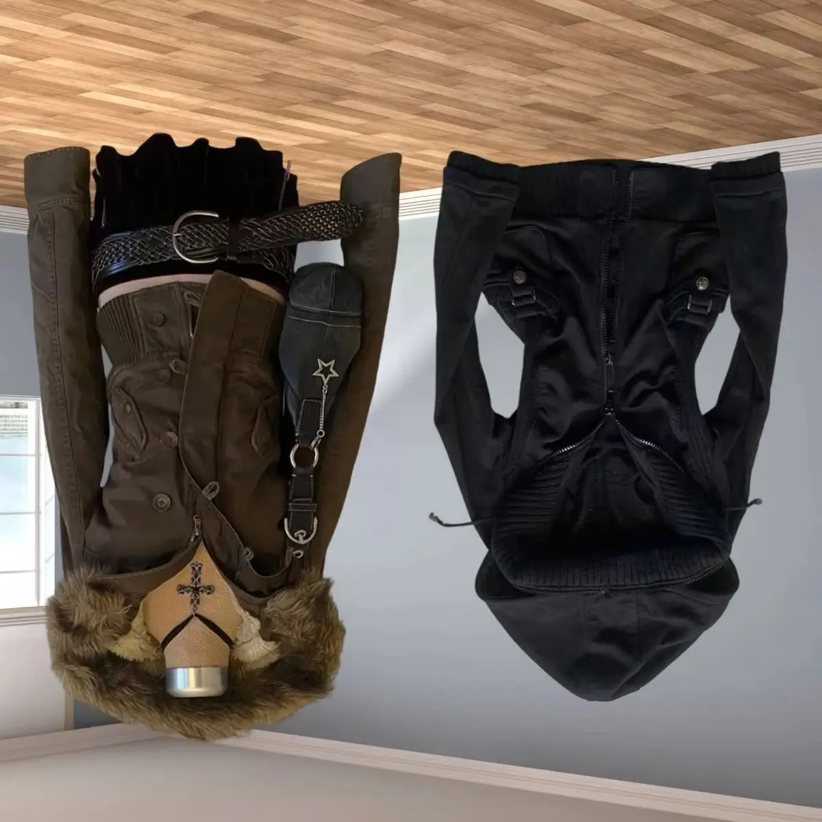 La veste d'hiver vintage SLE peut accueillir une doublure FCE marron JAET femme slim et détails de boutons en fourrure longue fermeture éclair Sve