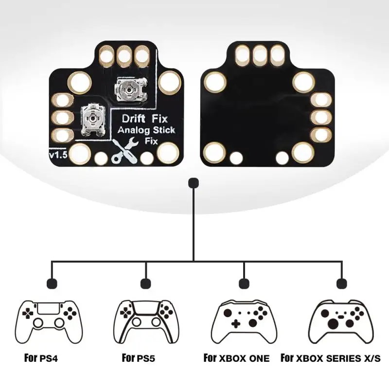 Placa de calibración de resistencia de palanca de pulgar de deriva de reinicio Mod de fijación de deriva de palo analógico para controlador de juego PS5 /Xboxone