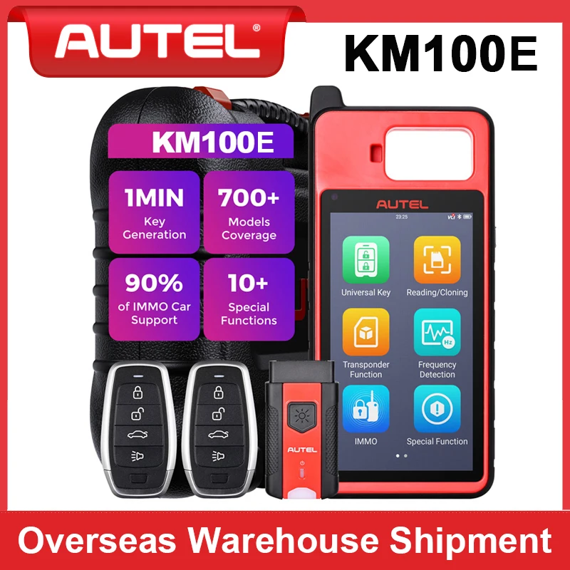 

Autel MaxiIM KM100E KM100X Universal Key Fob Programmer Key Immobilizer Programming Tool Free Update
