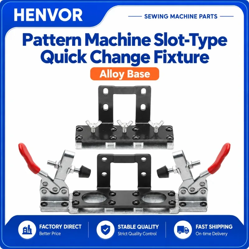 HENVOR Quick Change Template Fixture Card Slot for 3020 Computer Pattern Sewing Machine Replacement Parts