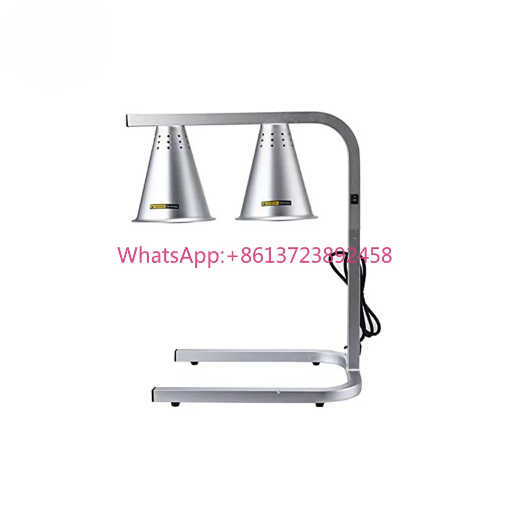 Hotel restaurant counter top double headed light portable food heater heating light