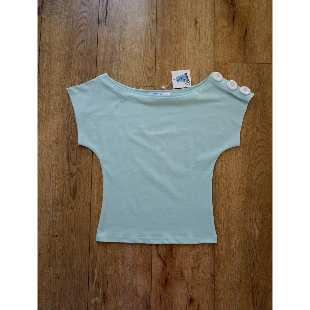 Y2K Style Mint Green Off Shoulder Tee With Single Shoulder Cutout And Form Fitting Silhouette