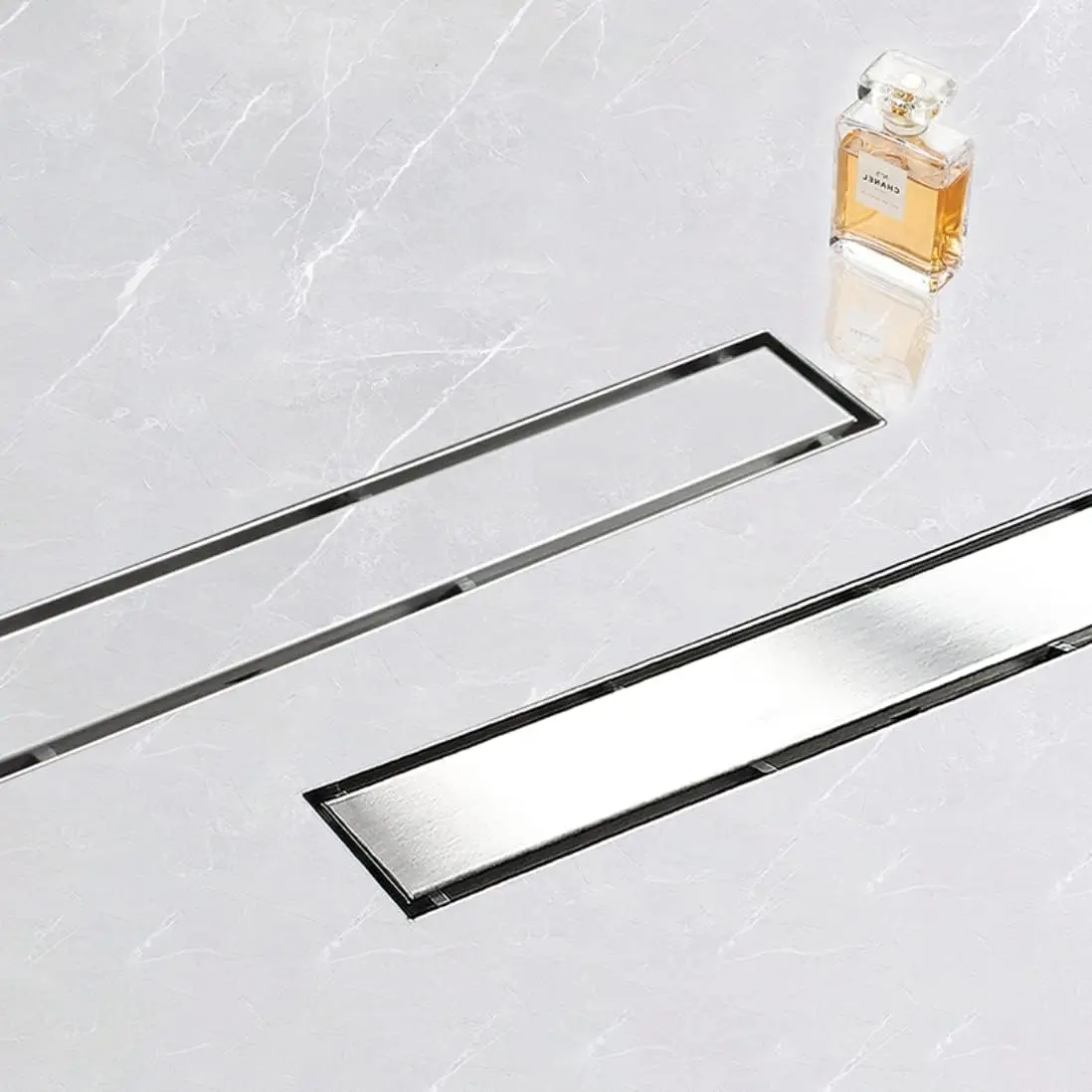 

500mm Stainless Steel Floor Drain Linear Anti Odor Reversible Tile Insertable
