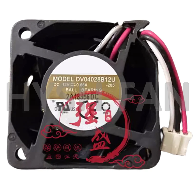 

DV04028B12U-205 New Original 12V 0.66A 3-wire Large Air Volume Cooling Fan