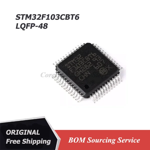 5PCS STM32F103CBT6 SMD LQFP-48 ARM 32-bit Microcontroller-MCUcoree Free
