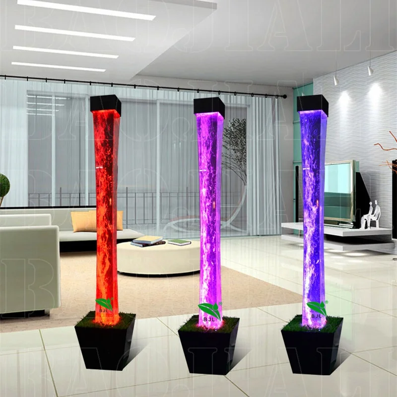 Customized. restaurant wedding decorations led acrylic dancing bubble column lamp