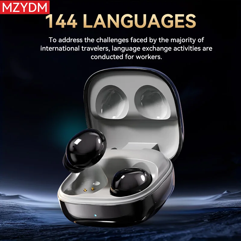 

MZYDM AI Real-time Translator Earbuds 144 Languages ANC Bluetooth 5.4 Earphones S07 Wireless Translation Headphones for Business