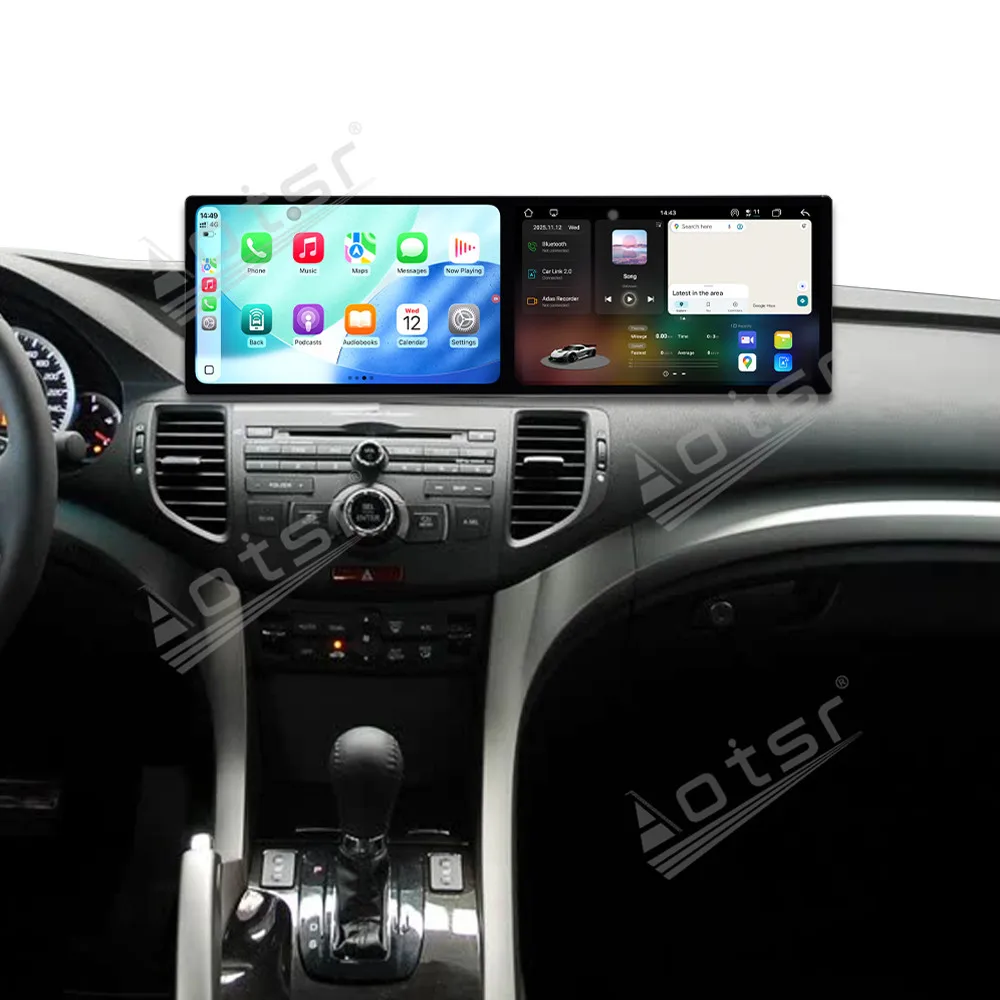 Dual 10.1 inch auto carplay Android 15.0 For Honda Spirior 2009 -2013 Car Radio Multimedia Player GPS navi Stereo WIFI Head Unit