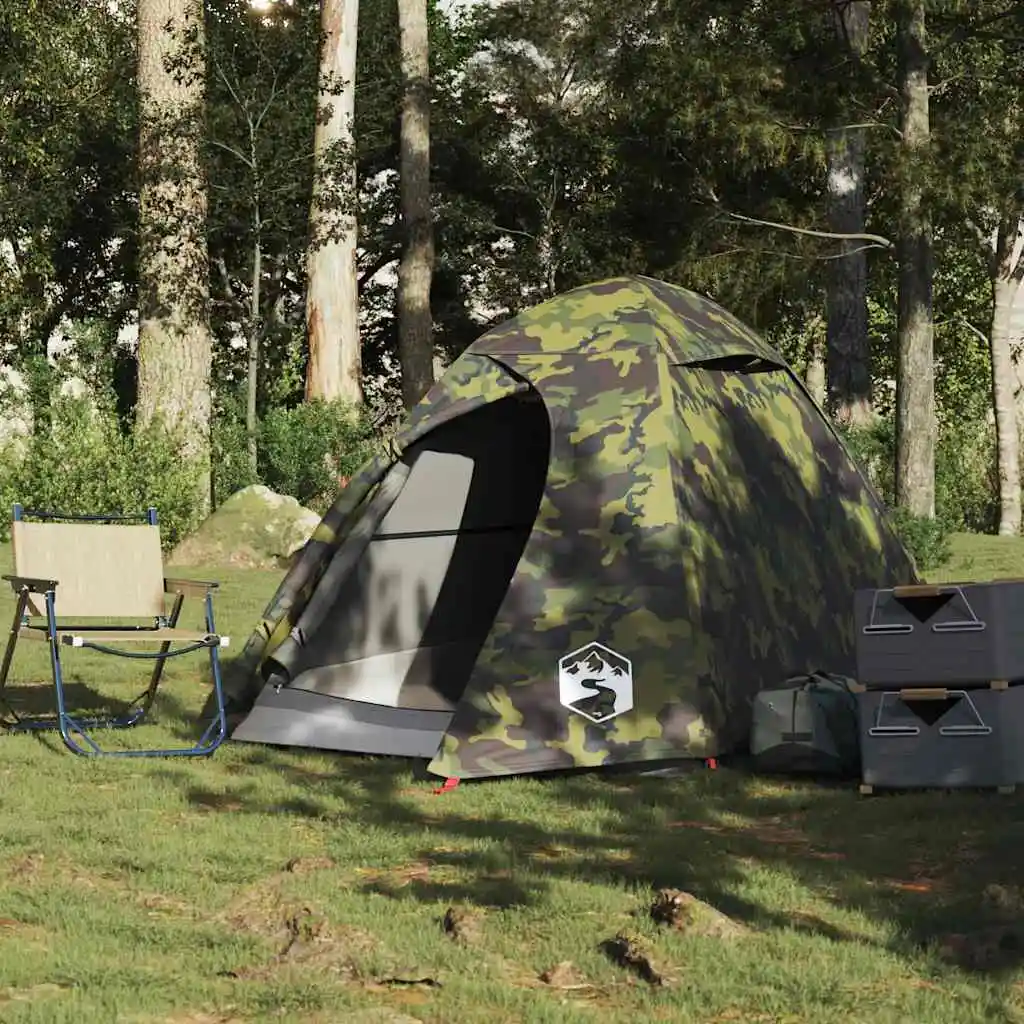 Wasserdichtes Tarnzelt für 2 Personen, Kuppelzelt, Lichtundurchlässig, Winddicht, Campingzelt für Festivals, Wandern, Backpacking, Camping, Angeln – Detail 3