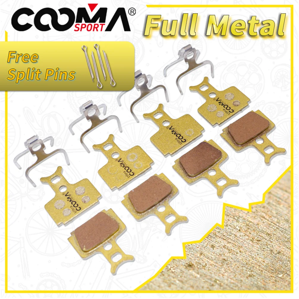 Bicycle Disc Brake Pads For Formula CURA, RR1, R1R, R1, RO, RX, T1, Mega Caliper, 4 Pairs, Full Metal