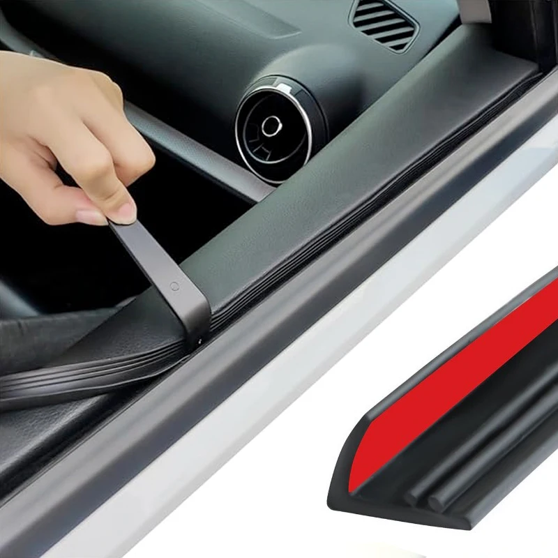 Universal V-Shaped Car Door Rubber Seal Strip Self Adhesive Silent Dustproof Window Seal for Automotive