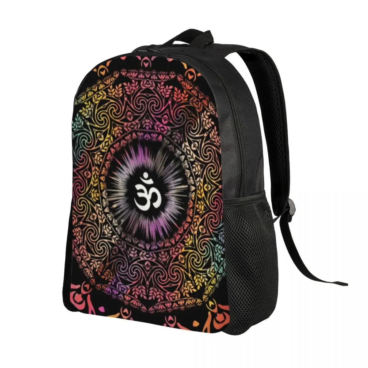 Mandala Om Buddhism Aum Laptop Backpack Men Women Fashion Bookbag for College School Students Zen Yoga Meditation Bag