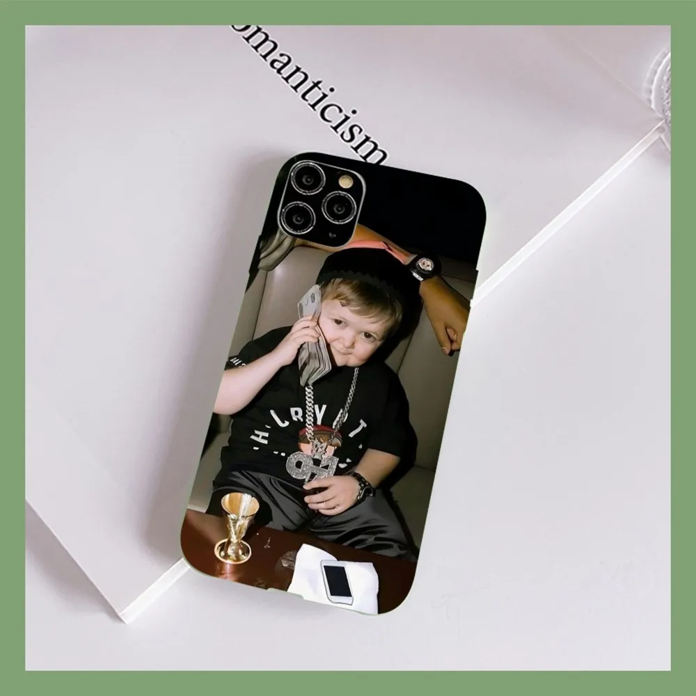 H-Hasbulla BOY Phone Case for iPhone 14 11 12 13 Mini Pro Xs Max 8 7 6 6S Plus X XR Solid Candy Color Case