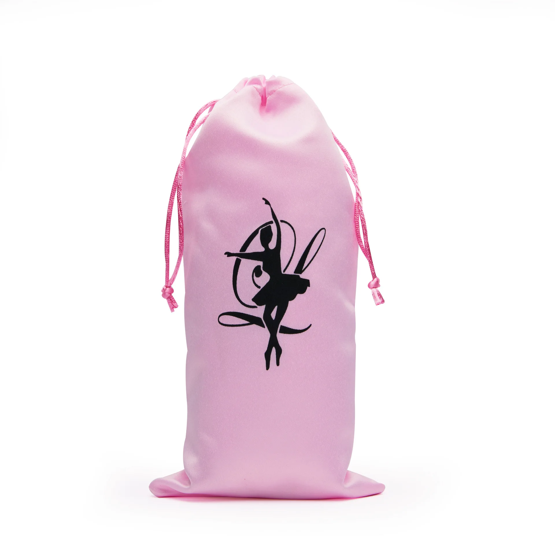 Double Drawstring Ballet Dance Shoes Bag Satin TUTU Bag for Girls Ballerina Pointe Shoes Bags Ballet Dance Accessories 13*27CM