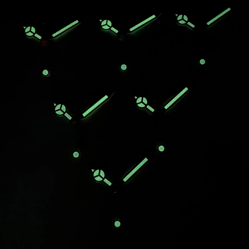 عالية الجودة تعديل الأخضر مضيئة أعتاب بنز 7.75*12*12.5 مللي متر ساعة الأيدي ساعة اكسسوارات لحركة NH35/NH36/4R/7S